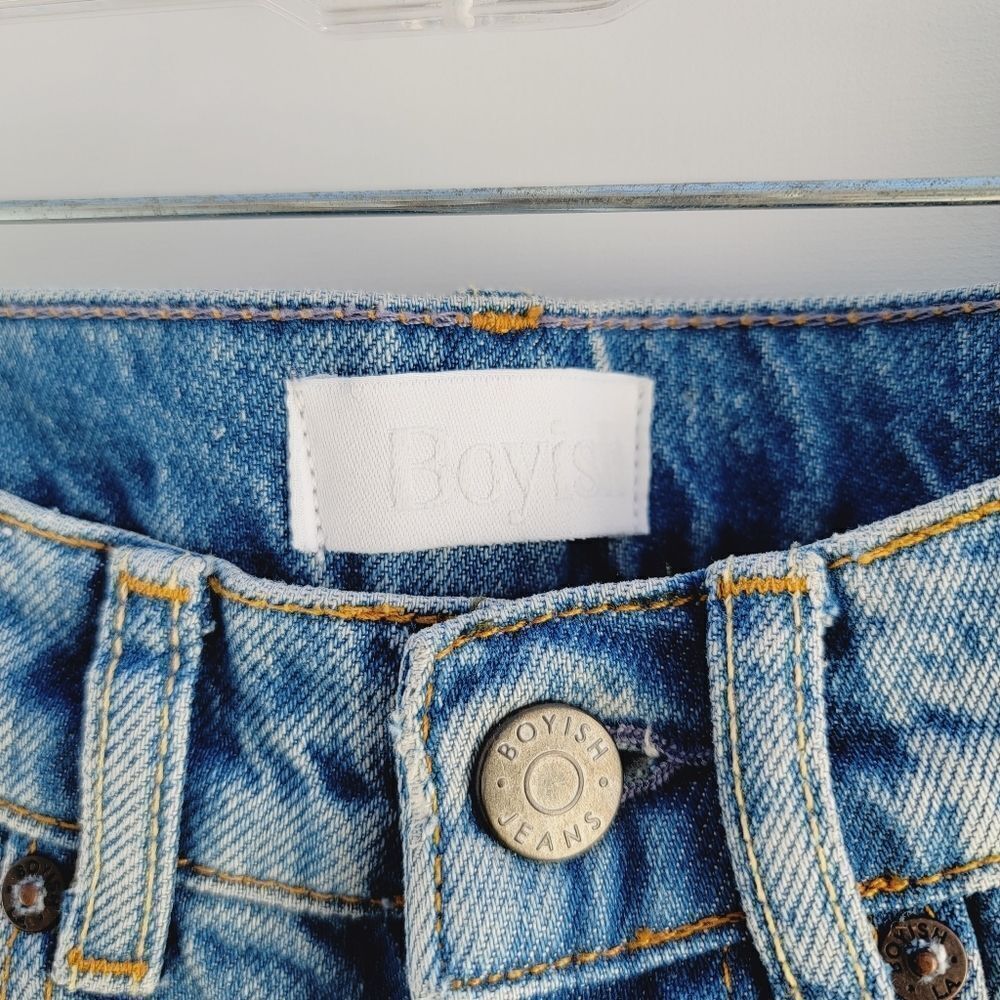 Boyish Revolve Womens 22 Billy Far Country Distressed Button Fly Jeans - Picture 6 of 16